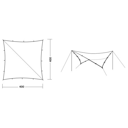 Tarps Robens Outback Tarp 4 x 4 m