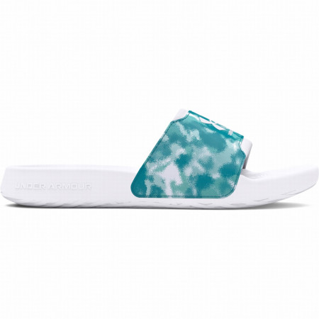 Damenpantoffeln Under Armour W Ignite Select Graphic weiß/blau White/RadialTurquoise/White