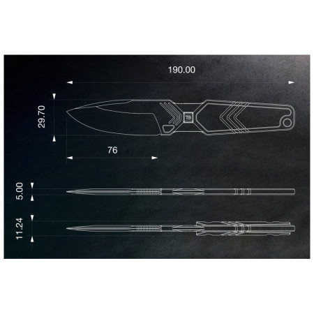 Messer TB OUTDOOR Monobloc Knife Impact 127 Stainless Steel