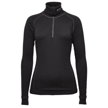 Damen-Rollkragenpullover Brynje of Norway Arctic Double Zip-polo schwarz Black