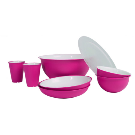 Geschirrset Omada Sanaliving Pic-Nic Set 8 rosa Fucsia