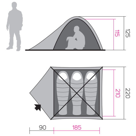 Wanderzelt Hannah Tycoon 3