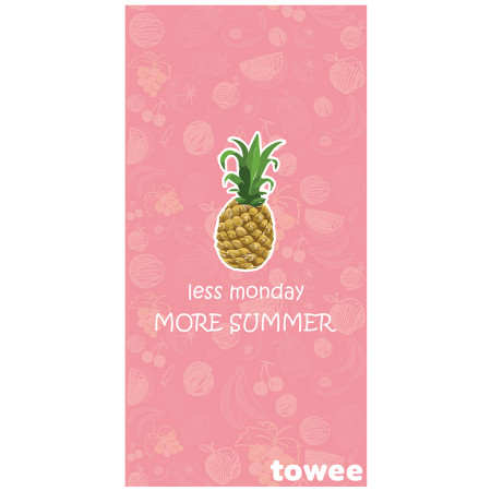 Schnelltrocknendes Handtuch Towee Ananas 80x160 cm rosa Pineeapple