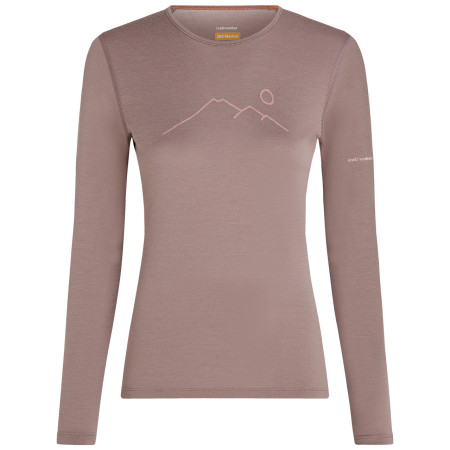 Damen-Funktionsshirt Icebreaker Women Merino 200 Oasis LS Crewe Rainer Ridge rosa Summit