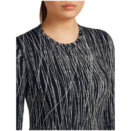 Damen-Funktionsshirt Icebreaker Women Merino 260 Tech Vertex LS Crewe Delta Lines AOP