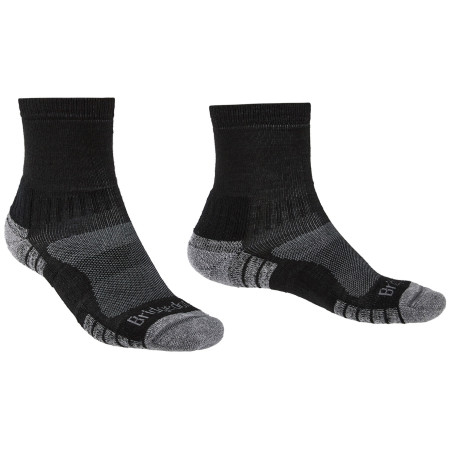 Socken Bridgedale Hike LW MP 3/4 Crew schwarz/silber Black/Silver/