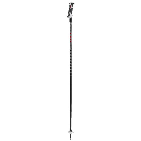 Skistöcke Leki Hot Shot S rot/grau eloxal black-anodized grey-bright red