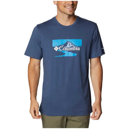 Herren-T-Shirt Columbia Path Lake™ Graphic Tee II blau Dk Mountain, Peak 2 River Graphic
