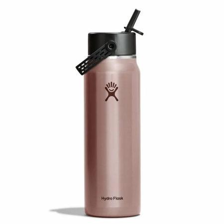 Thermokanne Hydro Flask 32 Oz Lightweight Wide Flex Straw Cap rosa Quartz