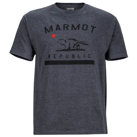 Herren-T-Shirt Marmot Marmot Republic Tee SS grau CharcoalHeather