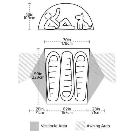 Ultraleichtes Zelt Big Agnes Copper Spur UL3