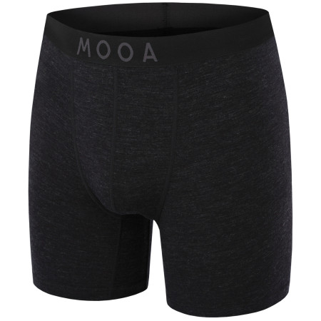 Herren-Boxershorts MOOA MerinoSilk 6in schwarz black melange