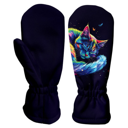 Kinder-Softshellhandschuhe WAMU Dark Purple