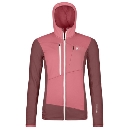 Damen-Sweatshirt Ortovox Fleece Grid Hoody W rosa mountain rose