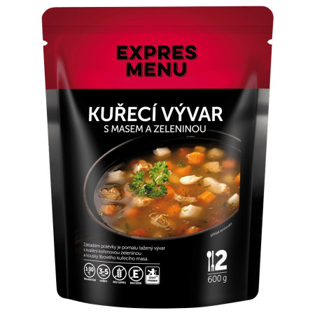 Suppe Expres menu Hühnerbrühe mit Gemüse (2 Portionen)