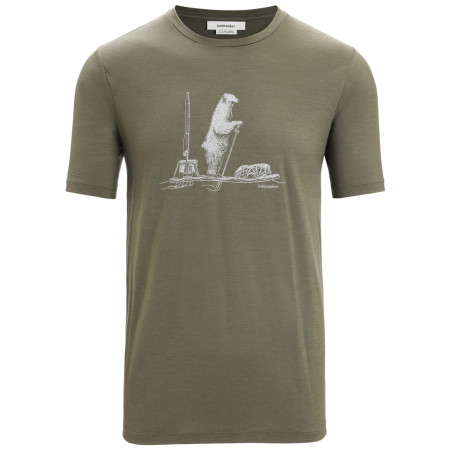 Herren-Funktionsshirt Icebreaker Men Tech Lite II SS Tee Polar Paddle grün Loden