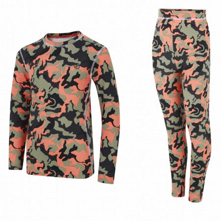 Kinder-Funktionsset Dare 2b Pow II Baselayer Set grün/orange OrgRstCamoPt