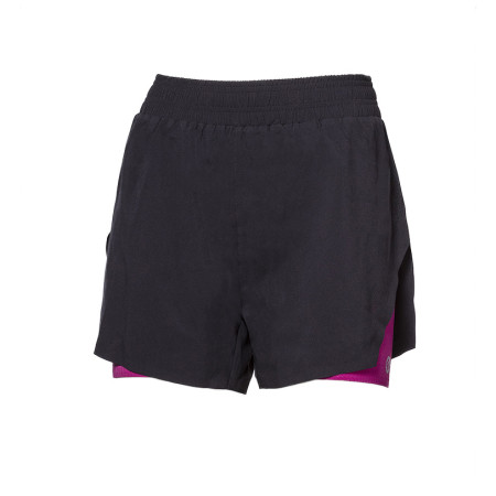Damenshorts Progress Carrera Shorts 2v1 schwarz/rosa černá/višňová