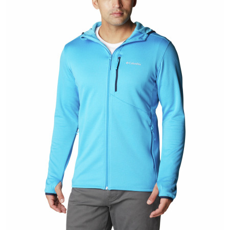 Herren Funktions-Sweatshirt Columbia Park View™ Fleece Full Zip Hoodie hellblau Compass Blue Heather