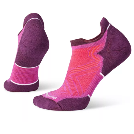 Damensocken Smartwool Run Targeted Cushion Low Ankle Socks grau/lila meadow mauve