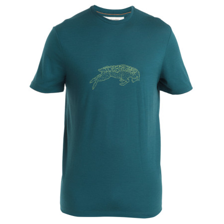 Herren-T-Shirt Icebreaker Men Merino 150 Tech Lite III SS Tee Icebreaker Ewe Bound grün/blau Fathom Grn