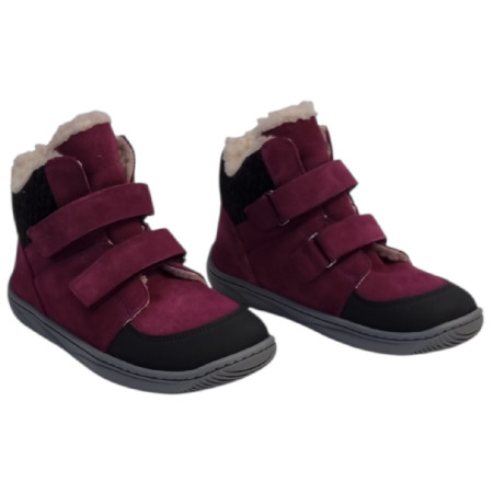 Kinder-Barfußschuhe beBare 3555TY Bordeaux