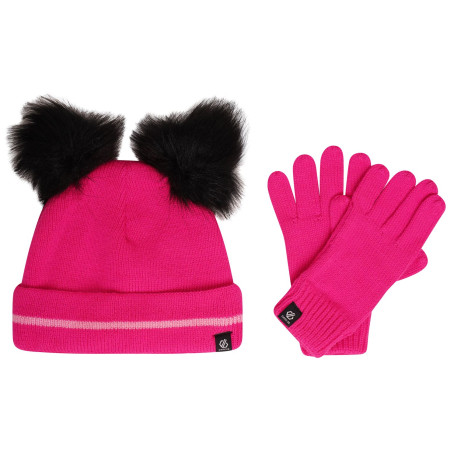 Kindermütze Dare 2b Brighten Hat & Glove rosa Pink Glow/Cotton Candy
