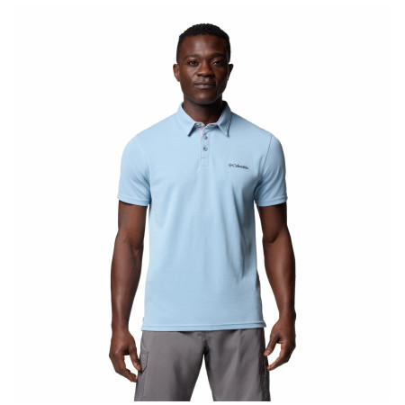 Herren-T-Shirt Columbia Nelson Point Polo blau/grau Ripple Blue