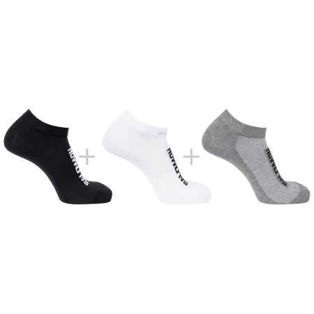 Socken Salomon Everyday Lite Low 3-Pack schwarz/grau Black / White / Frost Gray