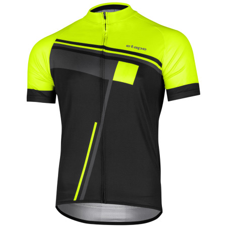 Herren Radtrikot Etape Cube schwarz/gelb černá/žlutá fluo