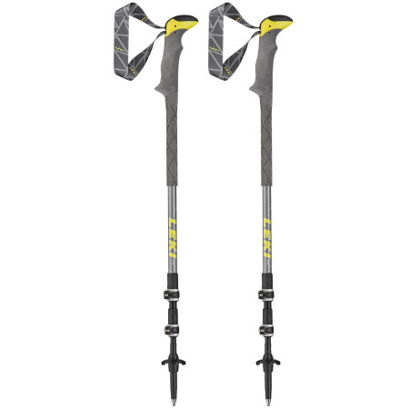 Trekkingstöcke Leki Sherpa Lite XTG grau/gelb LightgreyYellowWhite