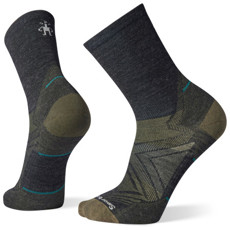 Socken Smartwool Run Zero Cushion Mid Crew 2023 grau charcoal