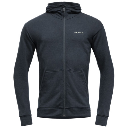 Herren Funktions-Sweatshirt Devold Everyday Zip Hoodie Man schwarz INK