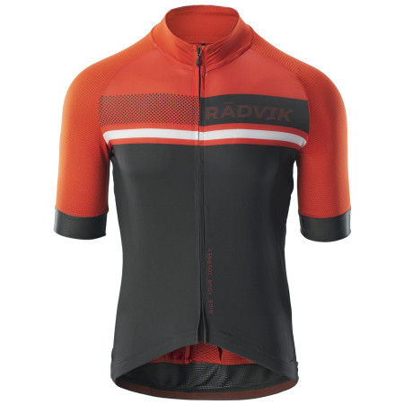 Herren Radtrikot Radvik Foxtrot Gts schwarz/rot Tangarine Tango/Forest Night