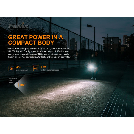 Leuchte Fenix E20 XP-E2 350 lmn