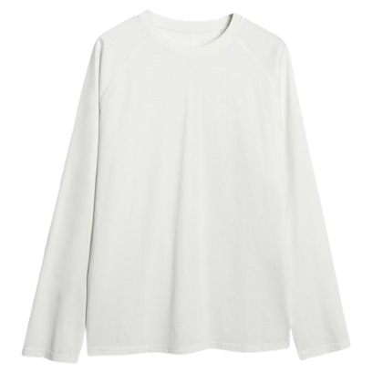 Herren-T-Shirt 4F Longsleeve M474 weiß OFF WHITE