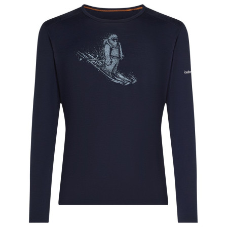 Herren-Funktionsshirt Icebreaker Men Merino 200 Oasis LS Crewe SkiingYeti dunkelblau Midnight Navy