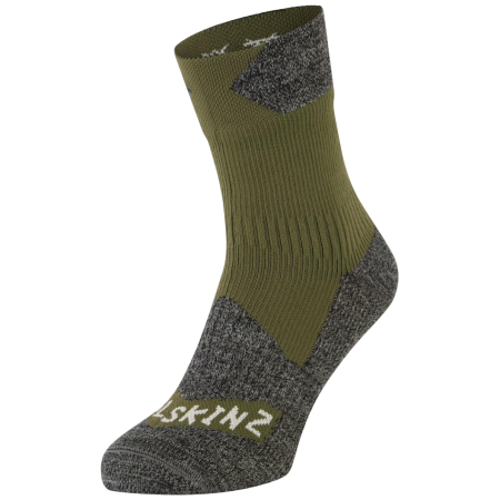 Wasserdichte Socken SealSkinz Bircham grün Olive / Grey Marl