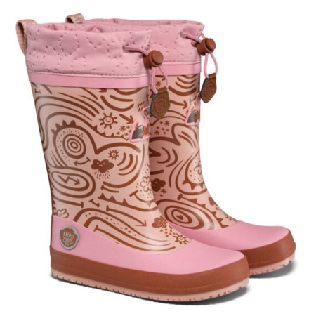 Kinderstiefel Affenzahn Rainboot Vegan Puddly Deer rosa Deer