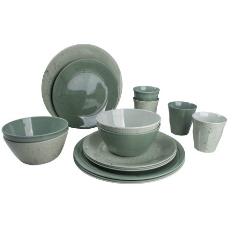 Geschirrset Bo-Camp Mix & Match 16 100% Melamine grün Green