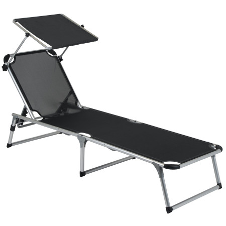 Strandliege Bo-Camp Florence Sun lounger schwarz Anthracite
