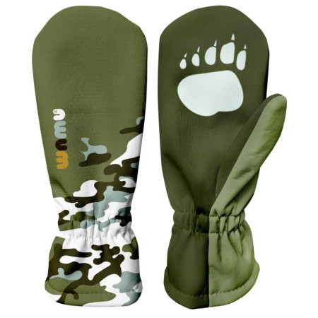 Kinder-Softshellhandschuhe WAMU Khaki khaki KHAKI