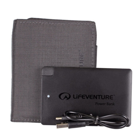 Geldbeutel LifeVenture Rfid Charger Wallet with power grau Grey