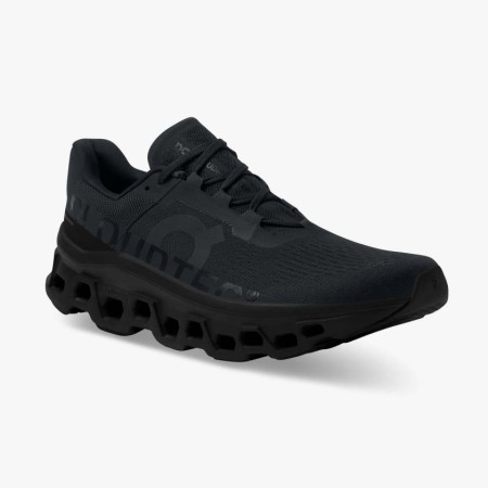 Herren Laufschuhe On Running Cloudmonster schwarz All Black
