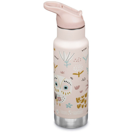 Kinder Thermoflasche Klean Kanteen Insulated Kid Classic Narrow 12oz (w/Flip Seal Sport Cap) beige owlet