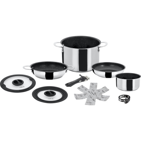 Geschirrset Brunner Academy Vacum High 7+1 silber