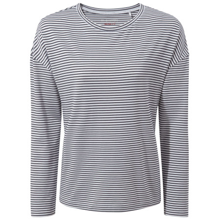 Damen-T-Shirt Craghoppers NL Cora LS Top weiß/blau BlueNavy Str
