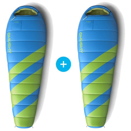 Schlafsack-Set Husky Set spacáků Husky Mantilla -5° grün/blau