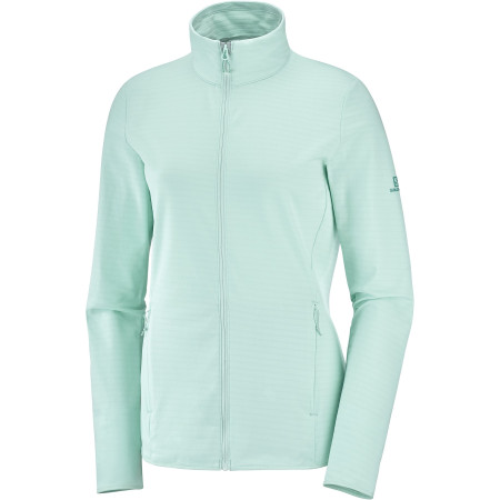 Damen-Sweatshirt Salomon Outrack Full Zip W hellblau IcyMorn