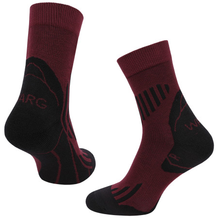 Kompressionssocken Warg Performance Merino rot wine red